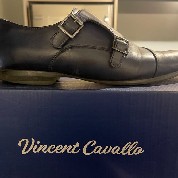 Vincent Cavello Navy Dress Shoes - Picture 2 of 4